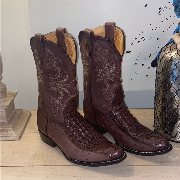 El Patrón Other - El Patrón Ostrich & Alligator Men’s Cowboy Boots.